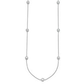 True Origin 14k White Gold 1 3/4 carat Lab Grown Diamond VS+ F+ Complete 16 inch Seven Station Necklace